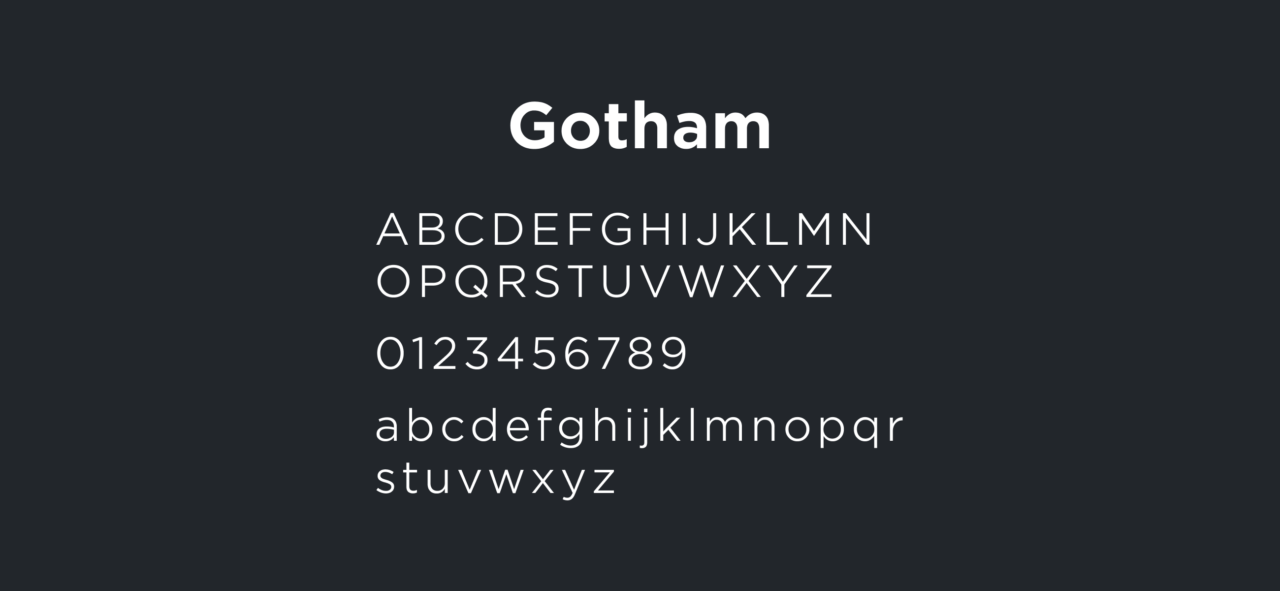 Gotham Typeface Character Set