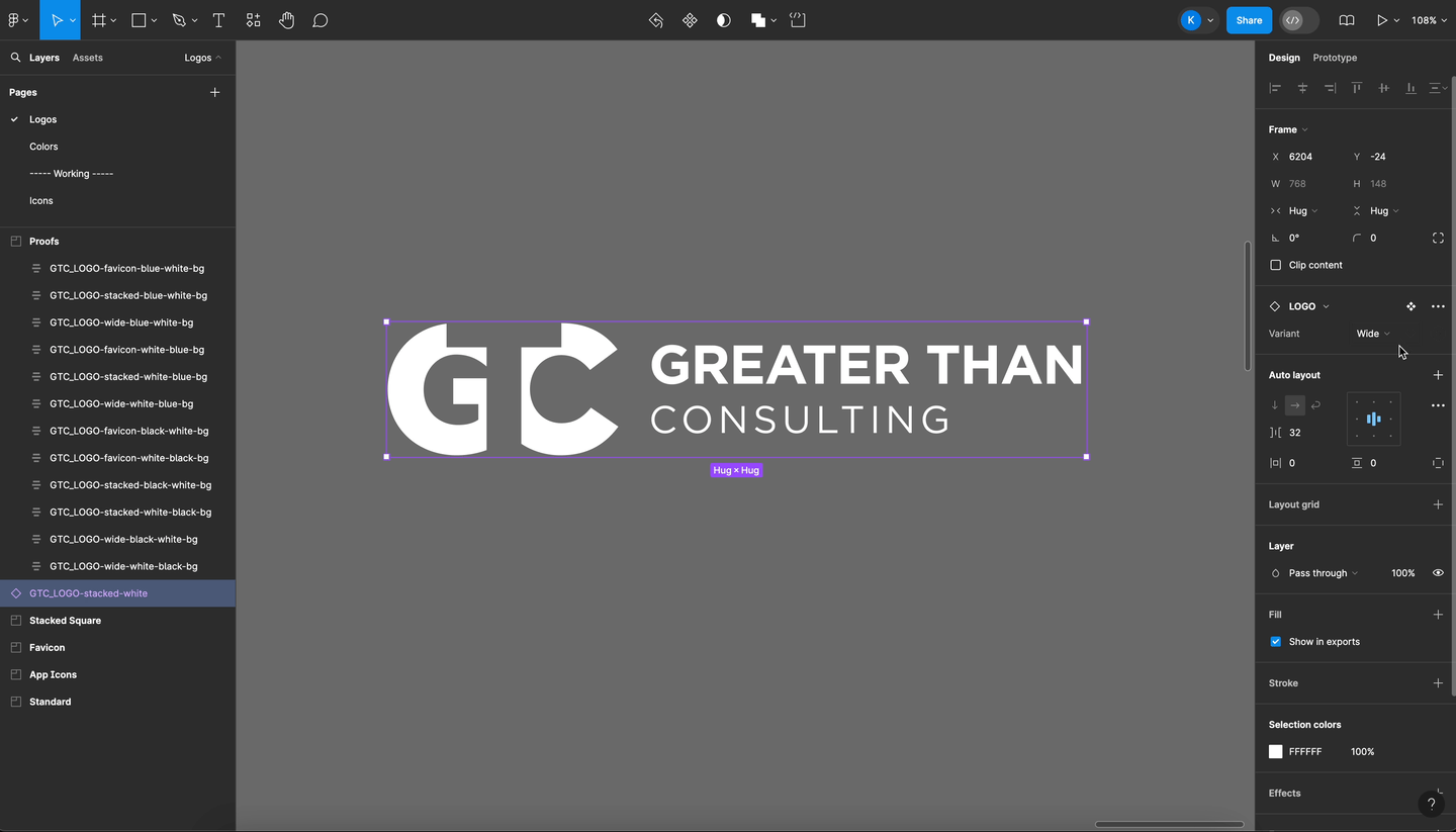 GTC dynamic logo component in Figma